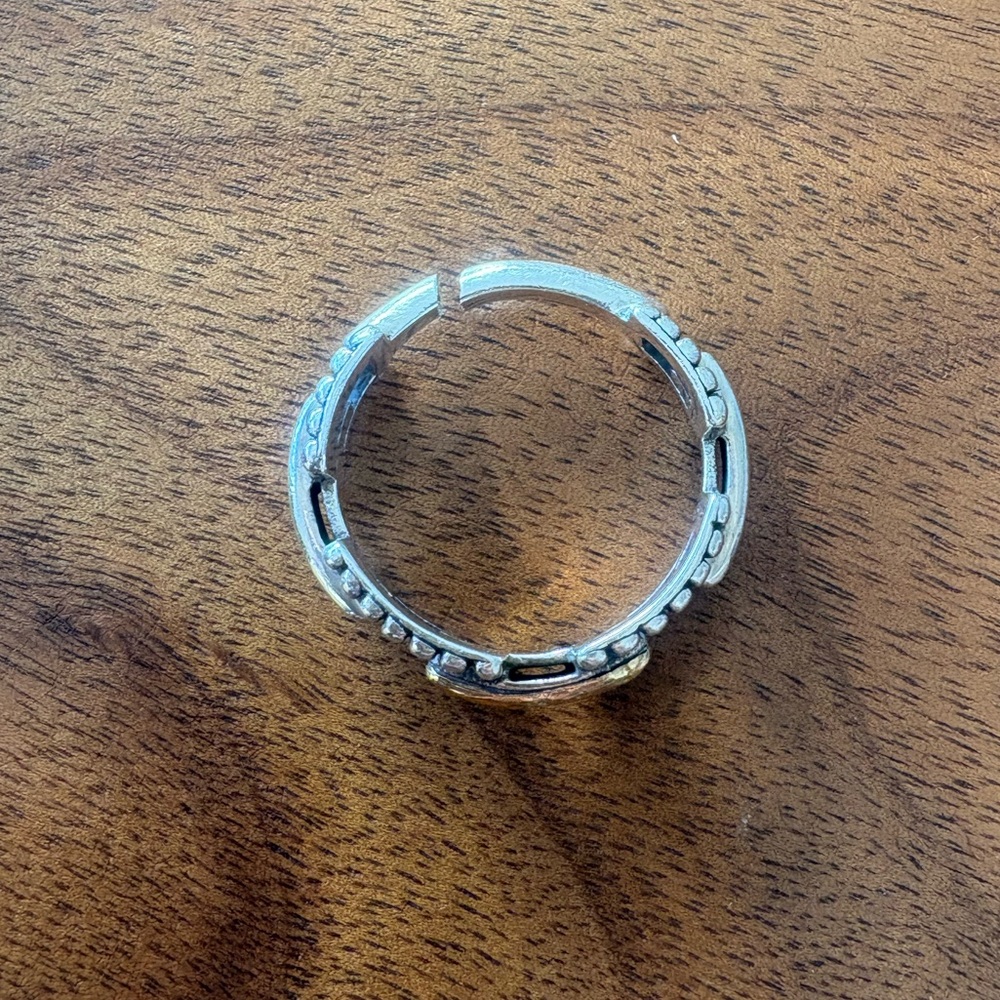 Samuel B. Sterling Silver & 18K Gold Ring Size 10 | Bali Designer - Picture 4 of 5